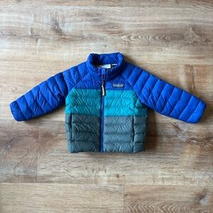 Blue and Gray Puffer Jacket
